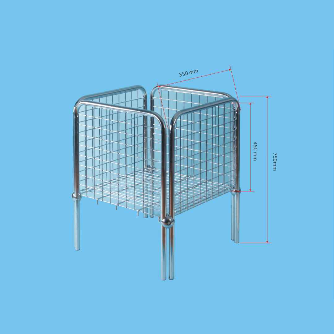 Supermarket Dumping Basket 55x55x75cm CP -  SMDB555575