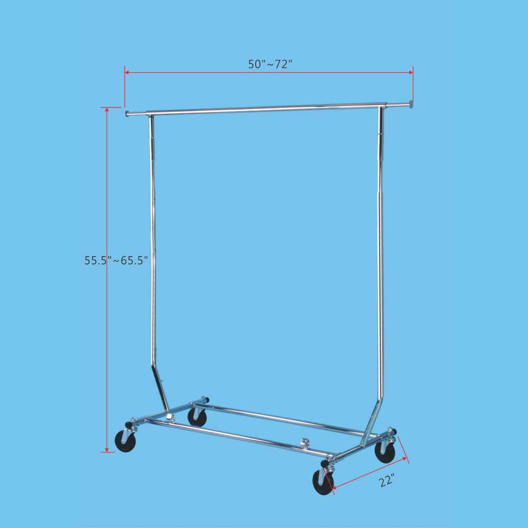 Garment Rack 125cm X 165cm Chrome Taiwan - ST-1034
