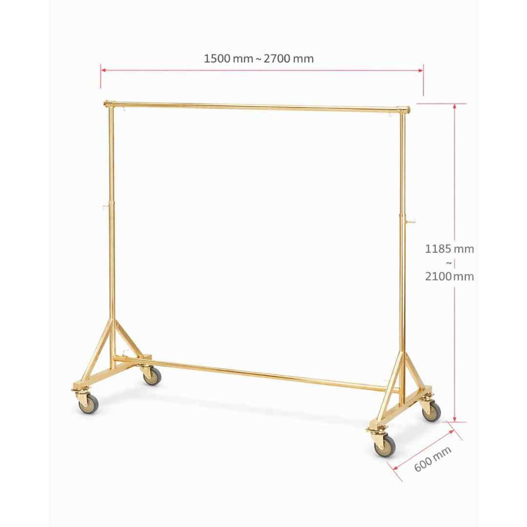 Single Heavy Duty Garment Rack Golden TAIWAN - ST-1019GD
