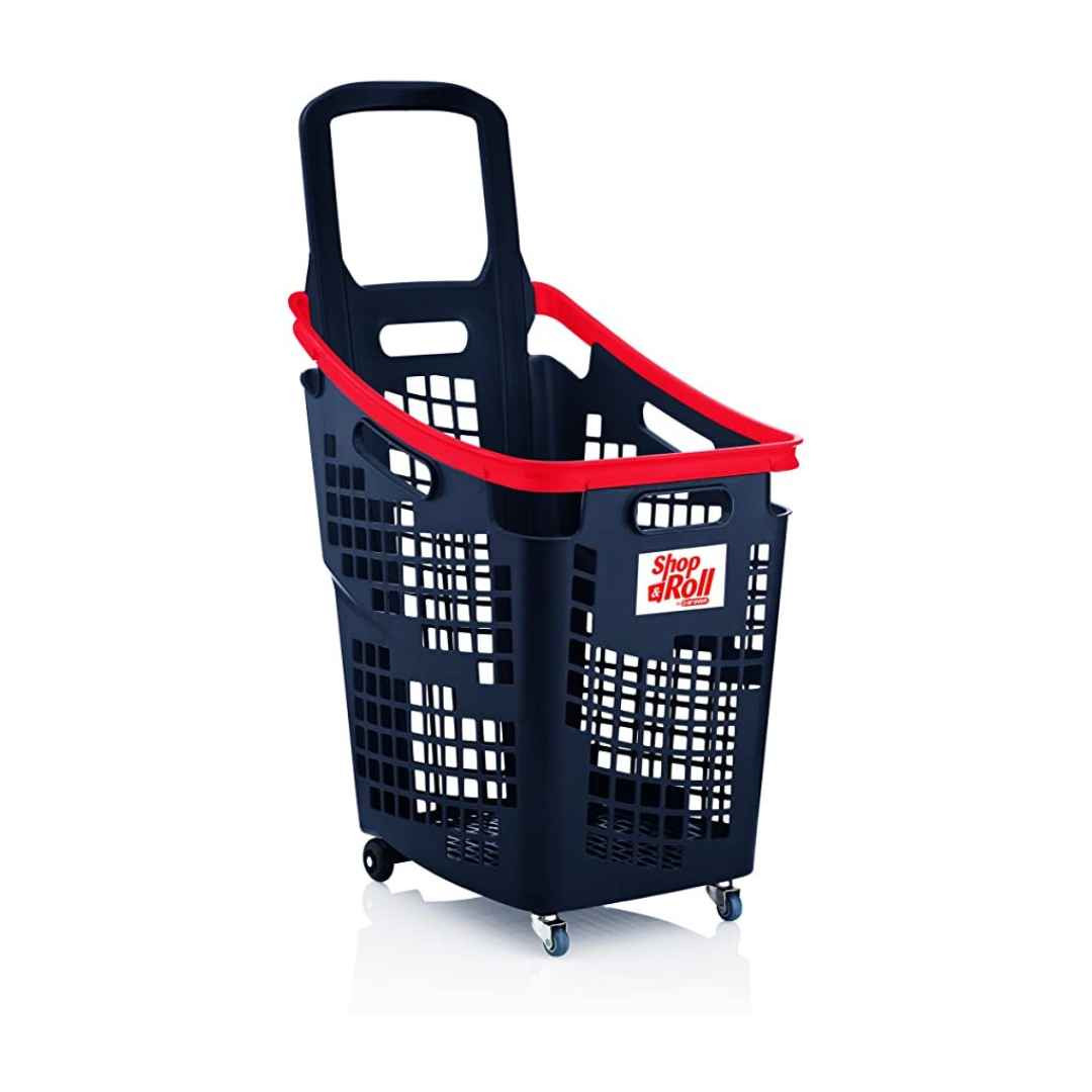 4 Wheel Trolley Basket BLACK -  4WTBBK