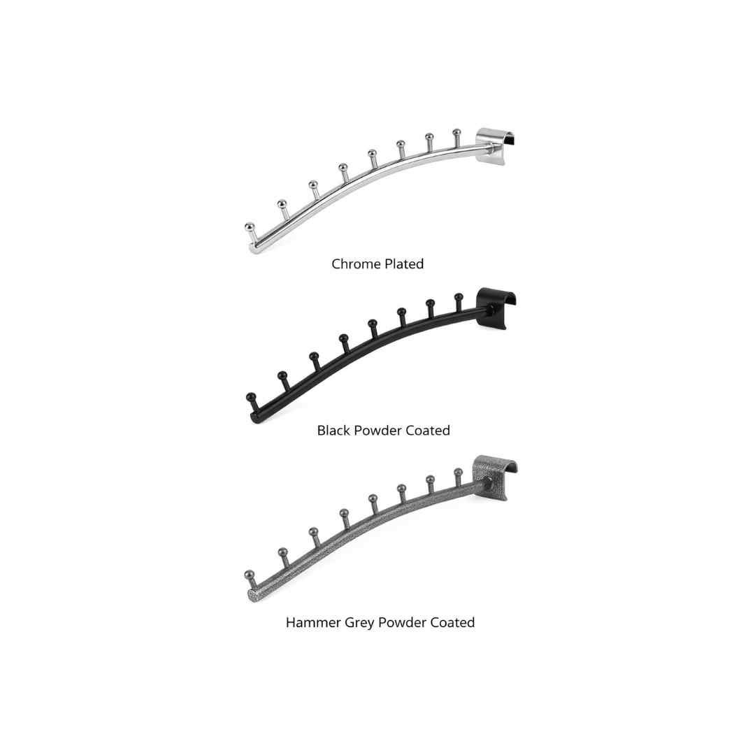 Oval Pipe 8 Pin Bracket  Black/ Chrome / Hammer Grey  - U8PNB