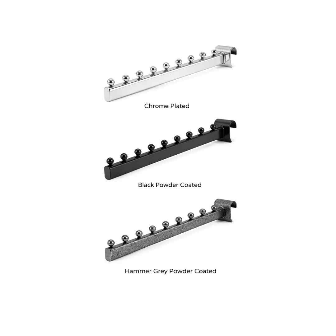 Oval Pipe Face Out Straight Ball Bracket  Black/ Chrome / Hammer Grey -  UFOBL
